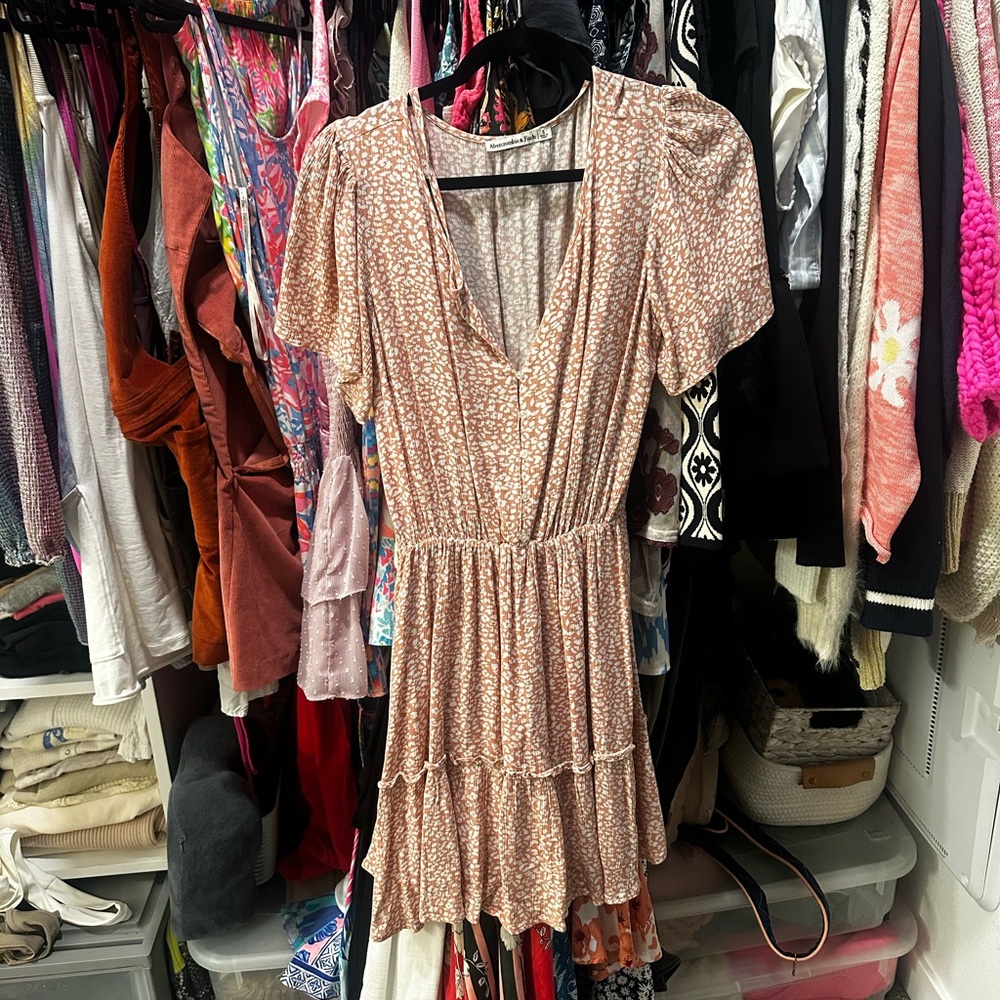 Abercrombie & Fitch Pink Patterned Mini Dress